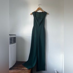 Square neck full length jumpsuit